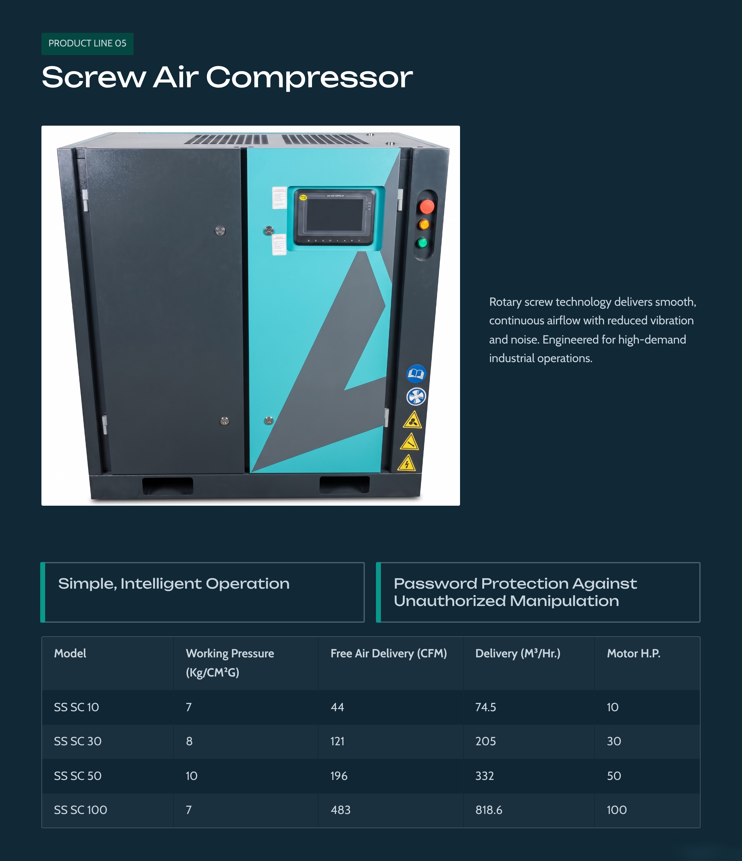 Catalogue Page 6 — Screw Air Compressor